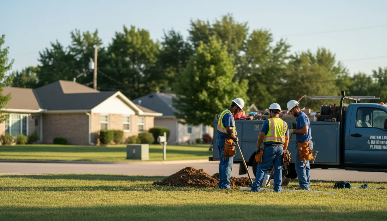Residential water line and bathroom plumbing service in Corfu, NY